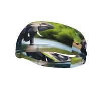 Versatile Sports Sweatband YYHWHJDE Swimming African Elephant Prints - Stretchable and Moisture-Wicking Headband for Yoga,Fitness