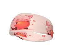 Versatile Sports Sweatband YYHWHJDE The little pig in love Prints - Stretchable and Moisture-Wicking Headband for Yoga,Fitness