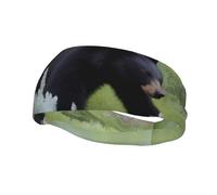 Versatile Sports Sweatband YYHWHJDE Walking Black Bear Prints - Stretchable and Moisture-Wicking Headband for Yoga,Fitness