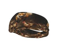 Versatile Sports Sweatband YYHWHJDE Weasel chasing a chick Pattern - Stretchable and Moisture-Wicking Headband for Yoga,Fitness