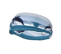 Versatile Sports Sweatband YYHWHJDE Whales at sea Prints - Stretchable and Moisture-Wicking Headband for Yoga,Fitness