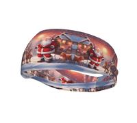 Versatile Sports Sweatband YYHWHJDE winter Santa Claus Prints - Stretchable and Moisture-Wicking Headband for Yoga,Fitness
