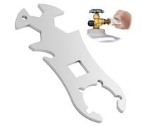 Versatile stainless steel gas bottle wrench with bottle opener, robust multifunctional key for 5 kg and 11 kg gas bottles, ideal for barbecue and camping lovers, rust-proof and durable