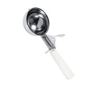 Versatile Stainless Steel Ice Cream Scoop with Non-Slip Plastic Handle, 8cm Fruit Spoon, Kitchen Tool for Home & Restaurant Use (8CM)