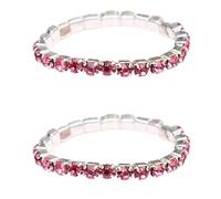 Versatile Stretch Mossanite Ring Set Trend Set Extendable Mossanite Ring Sparkling Ring for Daily Wear