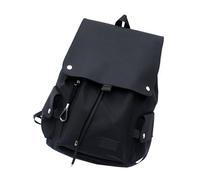 Versatile Student PU Backpack Water Resistant Large Flap Top Drawstring Daypack School Book Bag For Daily Essential Outdoor Activity Backpack