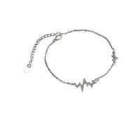 Versatile Style Silver Heartbeat Bracelet Cute Life Line Charms Bracelet Silver Plated Lightning Love Cardio Couple Bracelet