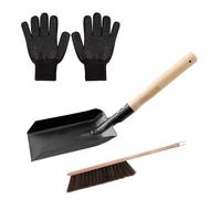Versatile Tools Set Shovel with Gloves & Powerful Brush Complete Cleaning Set Wood Shovel Silicone Gloves Gloves Cleaning Tool Set Handle Shovel Silicone Gloves with
