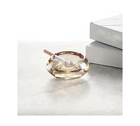 Versatile Triangular Crystal Glass Ashtray To Prevent Fly Ash Ashtrays For Outdoors Decorative Ashtray Indoor Multiple Colour Reusable-Amber-s