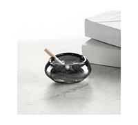 Versatile Triangular Crystal Glass Ashtray To Prevent Fly Ash Ashtrays For Outdoors Decorative Ashtray Indoor Multiple Colour Reusable-Dark Grey-s