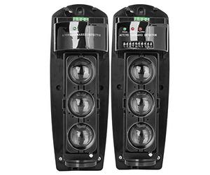 Versatile Triple Beam Infrared LED Detector Security System for Enhanced Property Protection - Water proof, Adjustable Angles, High Power Transmission