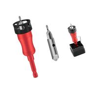 Versatile Triple Purpose Wood Boring with Durability Double Systems for Cabinet Making and Furniture Assembly Aluminum Alloy Countersink Drill
