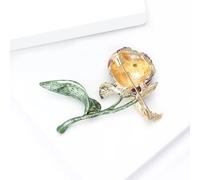 Versatile Tulips Designs Crystal Brooch Metallic Construction Unisex Jewelry For Casual Party Outfit Enhancement Festive Party Accessories