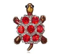 Versatile Turtle Shaped Brooch Chest Pin for Women's Wardrobe Featuring Stylish Rhinestones Detail Gift Option Tortoise Brooch