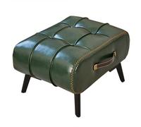 Versatile Upholstered Polyurethane Footrest with Handle Non-Slip Pads for Living Room Bedroom Entryway & Camping - Ultimate Comfort & Convenience Foot Stool