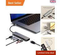 Versatile USB-C Hub with 7 Ports: 4K HDMI, Gigabit Ethernet, Exceptional Speed