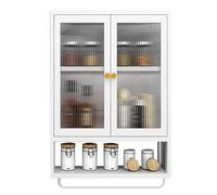 Versatile Wall-Mounted Storage Cabinet - Multi-Layer Spice &Rack for Kitchen Bathroom Living Room Bedroom Dining Room (White 70x40x14cm) - Space-Saving Stylish Storage Solution