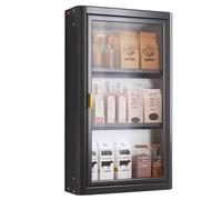 Versatile Wall-Mounted Storage Rack For Bathrooms Kitchens - Multi-layer Compact Corner Cabinet For Small Apartments-Organize Spice Bottles Medicine(Color:Black)