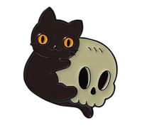 Versatile Wardrobe Addition Punk Styles Animal Claw Pin Mysterious Black Cats Jewelry For Parties And Everyday Use Black Cats Skull Brooch