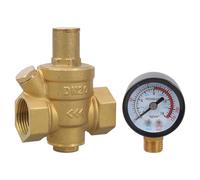 Versatile Water Pressure Regulator 1/2 Inch DN15 with Pressure Gauges Brass Suitable for Homes Buildings & Factories Brass Regulator Rust Proof Resistant with Gauges