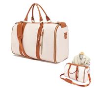 Versatile Water-Resistant Duffel Bag** - Spacious PU Leather Travel case with Detachable Shoe Compartment. Ideal Hanging Garment Organizer for Business Trips or Gym. Fits Suits &