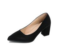 Versatile women's pumps real breathable flat bodied formal as a slip on shoe for everyday special events - ideal companion of fashion-conscious women, black, 8 UK