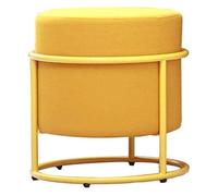 Versatile Yellow Footstool Ottoman - Portable Low Stool for Makeup Vanity Sofa and Picnic Space-Saving Design Max Load 150 kg Ideal for Living Room and Outdoor Use