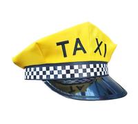 Versatile Yellow Taxi Driver Cap | Chauffeur Hat Fashion Oversized Costume | Classic Retro Headpiece Taxi Cab Driver Chauffeur Hat For Adults Women Men Halloween Stage Vacation Festival Concert Birthday