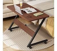 Versatile Z Side Table with Rolling Wheels Tablet Slot and Chic us Design Perfect for Sofa Study Reading and Home Office Use