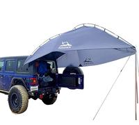 Versatility Drive Away Awning Car Tent for SUV RVing,Campervan,Truck, Trailer and Overlanding Lightweight Caravan Canopy Durable Tear Resistant Tarp with 2 Sandbag