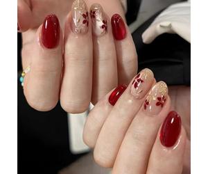 Versatilitys False Nails Professional Wine Red Shinier Artificial Nails Suitable for Work Daily and Social Event Fake Nail Bright