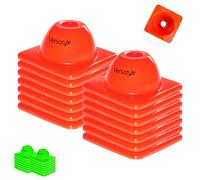 Versatyle KamelKone Flexible Heavy Duty Agility Training & Motorcycle Cones for Sports & Kids | Set of 12 Orange Cones, for Bikes, Traffic, Soccer Drills Coaching