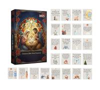 Verse Advent Christmas Calendars 2025, 24 Days Countdown Holiday Calendar With Nativity Keepsake Verse Ornament, Daily Verses Decorations Keepsake For Halloween Thanksgiving Easter Adults