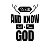 Verse from Bible Psalm 46 10 Be Still and Know That I am God Typography Quote Design Motivational Words Wall Decals Paster Paper 38x50cm Wall beautification Black