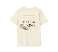 Verse On Inspirational; Jesus is King T-Shirt, Gildan 64000 (UK, Alpha, L, Regular, Regular, Natural)