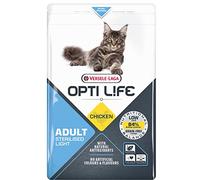 VERSELE LAGA - Opti Life - Dry Food Sterilised Cats Adult Sterilised/Light - No Grain - With Chicken - 2.5 kg
