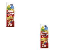 Versele-Laga Prestige Sticks Small Parakeets Mixed Fruits & Blossoms | Twin Pack | 2 x 60g | Snack for Small Parakeets | No Synthetic Preservatives and Dyes