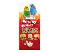 Versele-Laga Prestige Sticks Small Parakeets Triple Variety | Double Pack | 2 x 90 g | Nibble Snack for Small Parakeets | Fruits & Flowers, Vegetables & Dandelions as well as Egg & Thyme