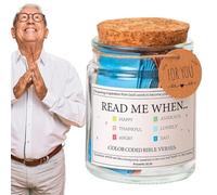 Verses Jar - Bible Verses In A Jar With Colouring Bible Verse | Read Me When Scriptures Vessel For Daily Devotional Women Elderly Youth Church Easter Christmas For Emotions Feelings