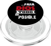 Versículo bíblico Mateo 19:26 "Para Dios todo es posible" PopSockets PopGrip for MagSafe
