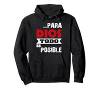 Versículo bíblico Mateo 19:26 "Para Dios todo es posible" Pullover Hoodie