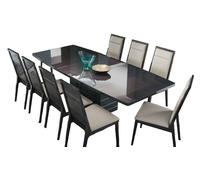 Versilia Extending Dining Set - 8-10 Seater - 196-250cm - Black