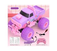 (Version B-2B) Pink RC Car Electric Drive Off-Road Big Wheel High Speed Purple Remote Control Trucks Girls Toys for Children Remote Control Cars & Trucks