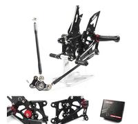 (Version2.0) Adjustable Rearsets for CBR600RR 2007 2008 Rear Sets Foot Pegs Footpegs Footrests Foot Rests Foot Boards Accessories CBR 600 CBR600 RR 600RR Black 07 08