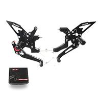 (Version2.0) Adjustable Rearsets for Ducati 959 Panigale 2016-2019 / Ducati V2 2020-2022 Rear Sets Foot Pegs Footpegs Footrests Foot Rests Foot Boards Accessories Black 2017 2018
