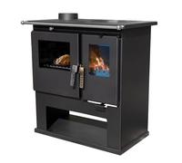 Verso Cs Links Wood Burning Cooker - 7.7 kW Powerful Kitchen Oven with Traditional Flair and Modern Efficiency Black