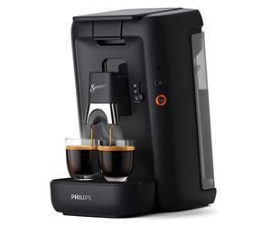 Versuni Philips Senseo Maestro Coffee Pod Machine with 1.2 Litre Water Tank, Intensity Selection and Memory Function, Green Product, Colour: Black, (CSA260/61)