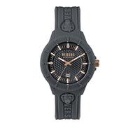 Versus Versace Mens Tokyo R Watch with Grey Silicone Strap and Grey Dial, 43mm Case, Quartz Movement, Water Resistant to 50m