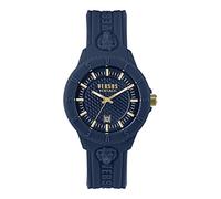 Versus Versace Mens Tokyo. Sporty Fashion Watch with Date Function. Adjustable Silicone Strap. includes Travel Gift Pouch., Blue, OS, Versus Versace | Tokyo