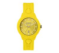 Versus Versace Mens Tokyo. Sporty Fashion Watch with Date Function. Adjustable Silicone Strap. includes Travel Gift Pouch., Yellow, OS, Versus Versace | Tokyo